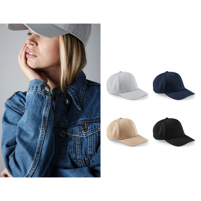 Beechfield Urbanwear 6-panel Cap - Stylish Summer Baseball Self-fabric Strap Hat