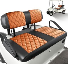 DRIVE UP Golf Cart Diamond Seat Covers, Brown EZGO Seat Covers with Adjustable B