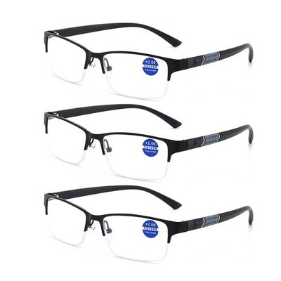 3er Pack Lesebrillen Metall gestell Federscharniere +1,0 1,5 2,0 2,5 3,0 3,5 4,0