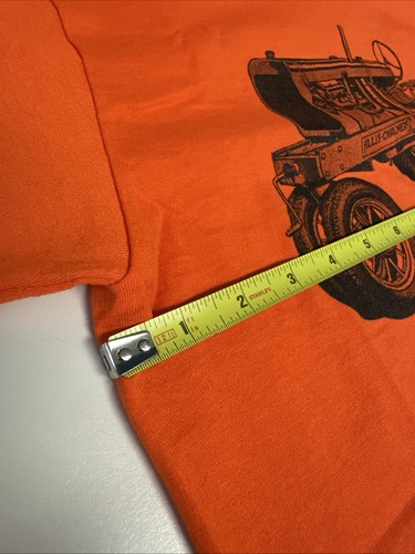 Allis Chalmers Shirt Original Vintage Orange Size Small Farm Tractor T Shirt S - Picture 5 of 8