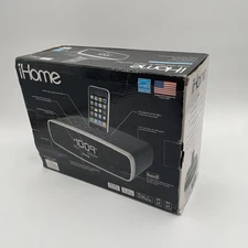 iHome IP90 AM/FM Dual Alarm Clock Radio Docking Station for iPod Black NEW