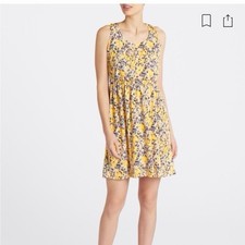 Kaileigh Yellow Cream Sleeveless Sundress Mini