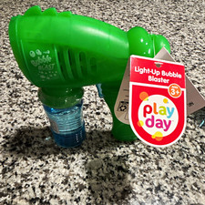 Play Day Light-Up Bubble Blaster Green Bubble Toy, Ages 3 , 3-4 Years, 4-7.