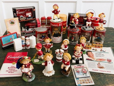 Vintage Campbell s Soup Kids Collection 35 Pieces Figurines, Die-Cast Trucks