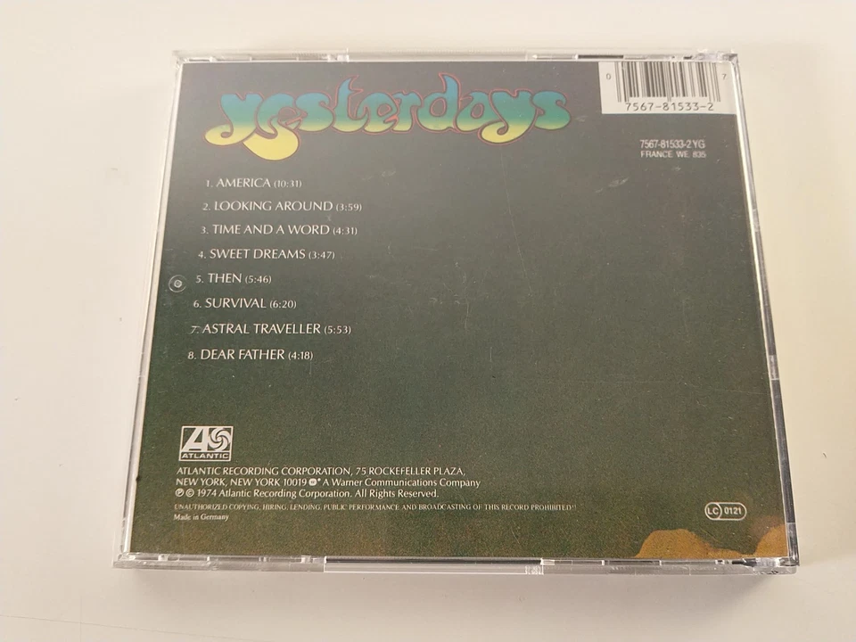 Yes - Yesterdays Atlantic – 7567-81533-2 CD 1988 - Bild 3 von 4