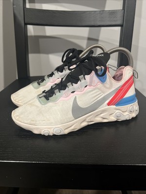 Nike React Element 55  Pink Red Blue2019 Womens Sz 8 Lightly Used.