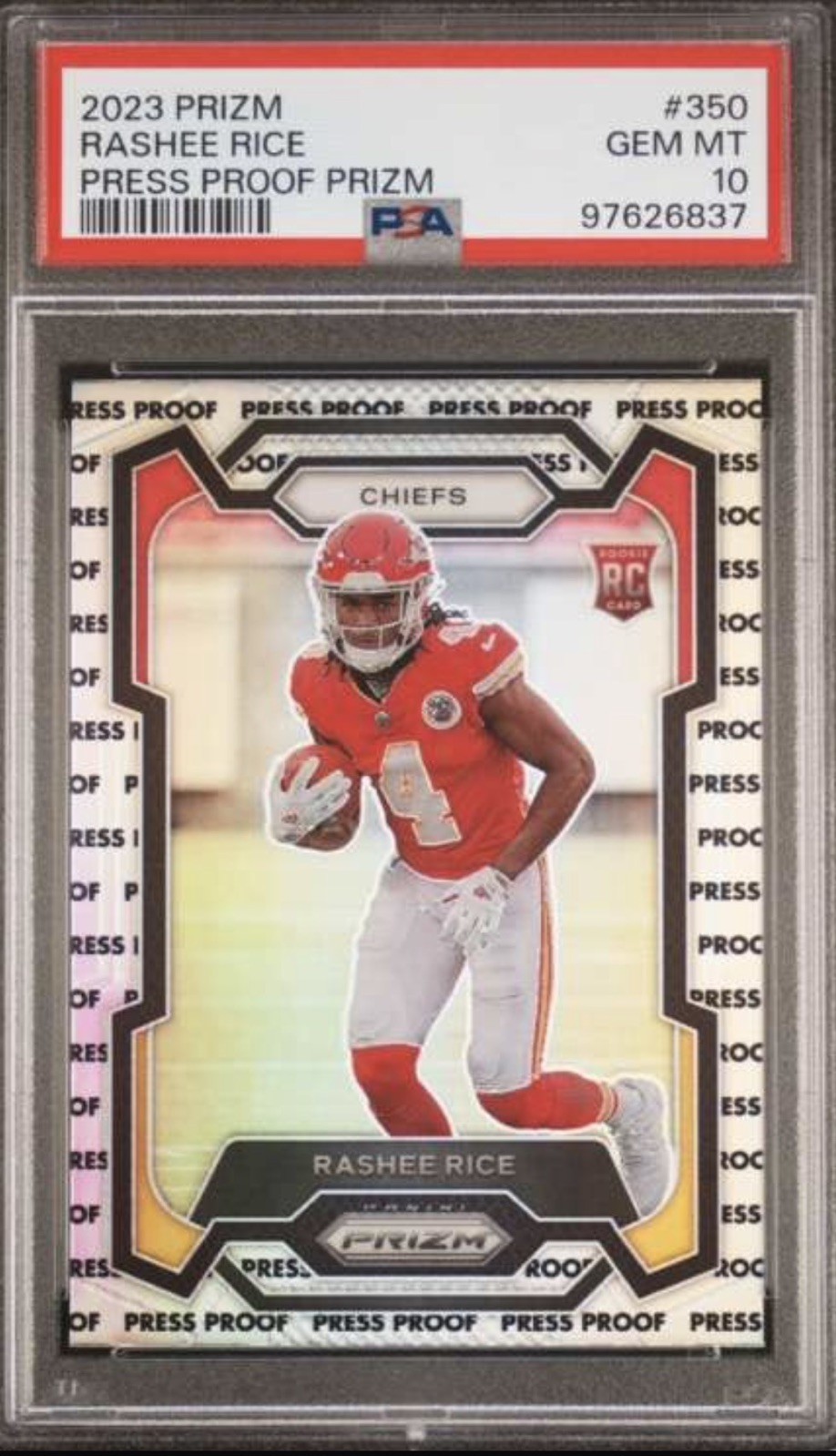 2023 Panini Prizm - Rookies Rashee Rice #350 Press Proof Prizm (RC)