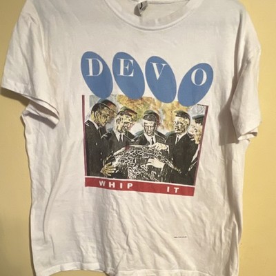 VINTAGE DEVO TSHIRT Featuring Artwork From 1980 UK Single Release Of Whip IT LG