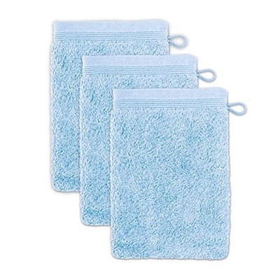 Möve Superwuschel Waschhandschuh 15x20cm Baumwolle Aquamarine 3er