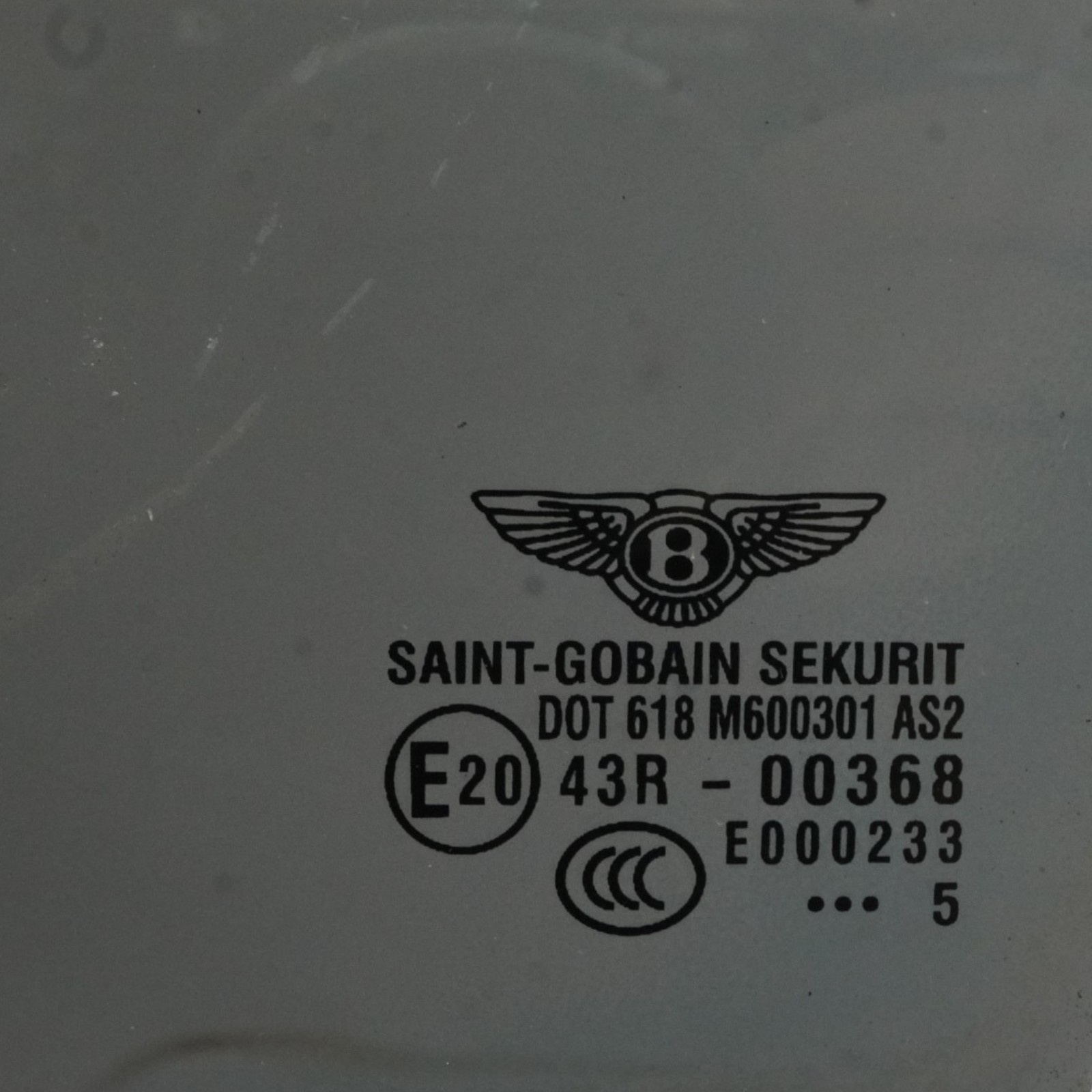 03-10 Bentley Continental GT Coupe Door Vent Glass Window Front Left 3W3845209
