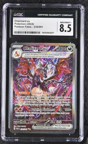 New ListingCGC 8.5 Charizard EX 234/091 Pokemon Paldean Fates Alt Art English SIR