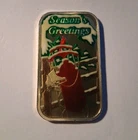 Amazing! Enameled 1 Oz .999 Silver Bar Seasons Greetings 2013