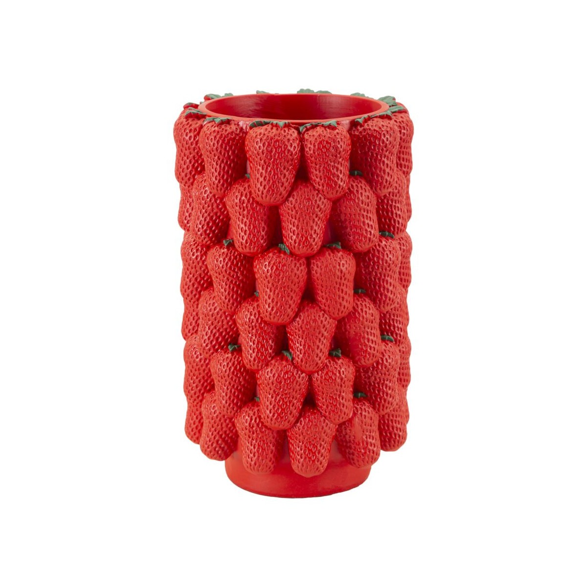 Vase déco fruits fraises 32cm rouge idée cadeau crémaillère originale
