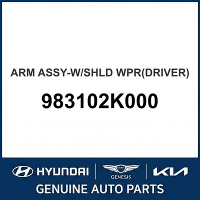2009-2013 Kia Soul Arm Assembly - W/Shld Wpr (Driver) OEM New 983102K000