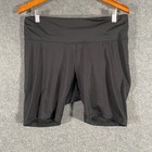Adidas Shorts Womens 2X 24 - 26 Plus Black Aeroready Tights High Rise Pull On X6