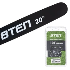 20" Chainsaw Guide Bar & Chain .058 3/8 72DL for Husqvarna 372XP 365 Echo Jon...