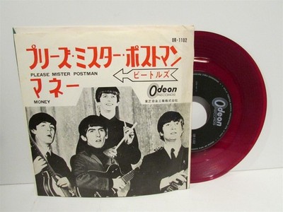 THE BEATLES Please Mister Postman /Money 7'' RED VINYL Import JAPAN Odeon OR 1102