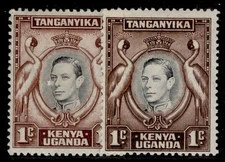 KUT GVI SG131 + 131a, 1c PERF & SHADE VARIETIES, M MINT.