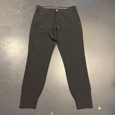 Primo Pants Mens 36 Tall Black Golf Jogger Performance Stretch Taper Ankle Zip