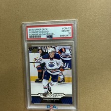 Connor McDavid 2015 Upper Deck Hockey Rookie Card RC #CM-21 Graded PSA 10
