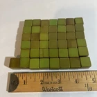 LOT OF 43 VTG BAKELITE CUBES GREEN DICE JEWELRY BEADS 9/16”
