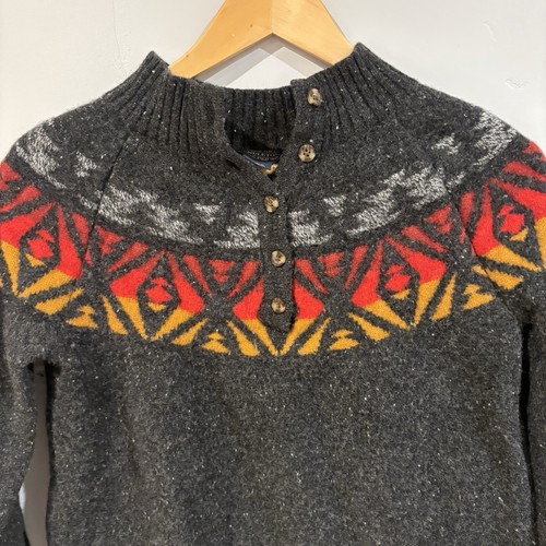 Pendleton Fair Isle Mockneck Sweater - Women's SZ M 100% Merino Wool - Picture 2 of 10