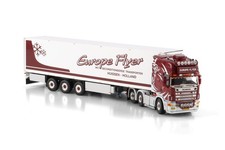 Scania 164L topline 6x2 reefer trailer  " Europe Flyer " WSI truck models 1:50