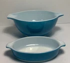 Vintage Pyrex Turquoise #442 Cinderella Bowl & #700 Bowl- 2 Pieces