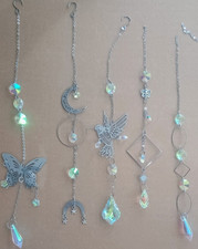 Handmade Metal Glass Suncatchers Butterfly Bird Moon Multicolor Bohemian