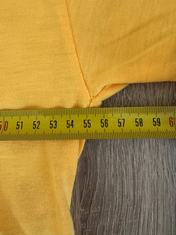 T-shirt homme XXL MADE IN USA jaune manches courtes impression dragon - Photo 4/4