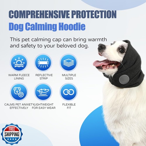 Spajoy Dog Calming Hoodie, Reducing Noise Wrap Ohrenschützer Lärmschutz Hund - Bild 2 von 5