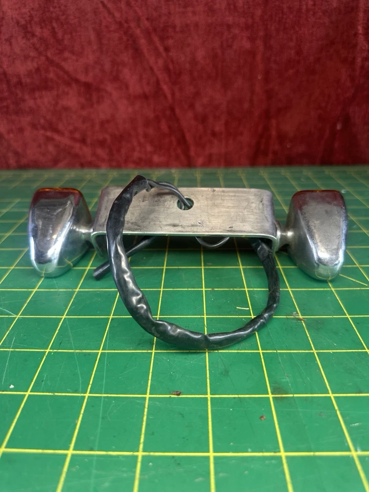 Conjunto de luz marcador lente ámbar doble vintage Foto 3 de 4