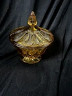 Vintage Anchor Hocking Amber candy dish w/lid