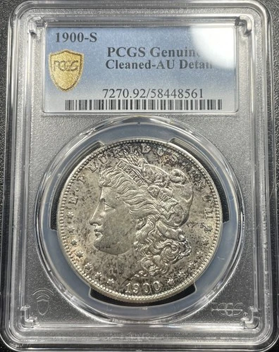 1900 S Morgan Silver Dollar $1 PCGS AU Detail Better Date Coin
