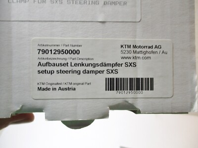 KTM OEM NEW CLAMPS FOR SXS STEERING DAMPER 79012950000 SX 125 150