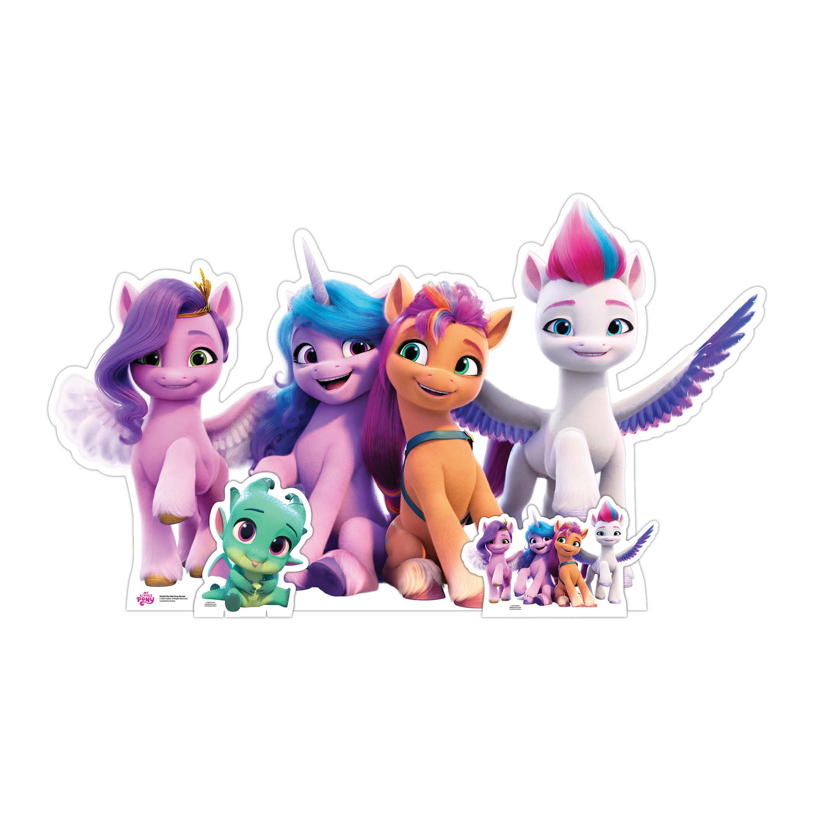 My Little Pony Group of 4 Cardboard Cutout with Free Mini Standee / Standup