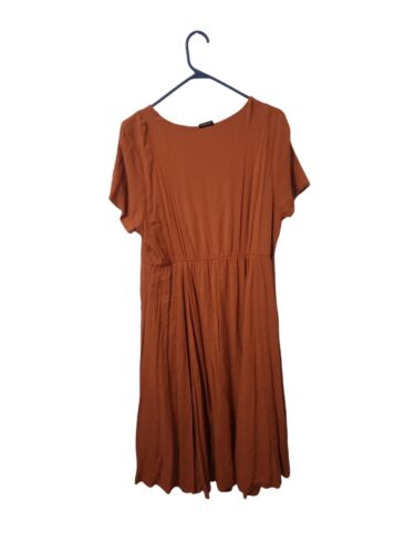 Torrid Damen Burnt Orange Ripp Button Down Kleid Freizeit V-Ausschnitt Größe 2 - Bild 3 von 5