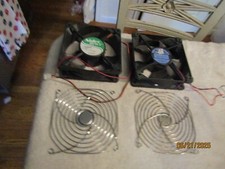 4" Cooling Fans Set of 2 12VDC Hidec Beta V Pabdo with Grills Used