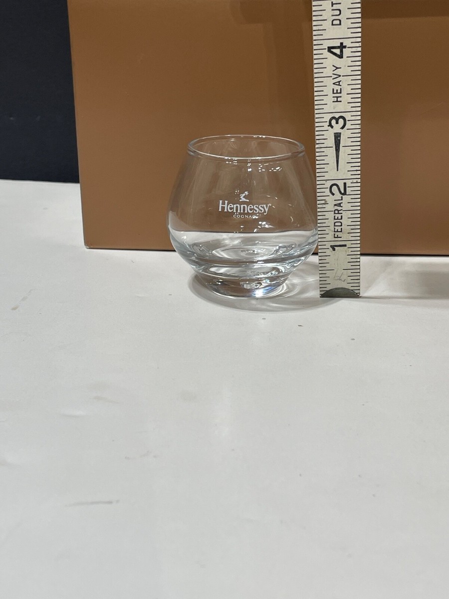 Six (6) Hennessy Cognac MINI Snifter Glasses Floating Bubble in