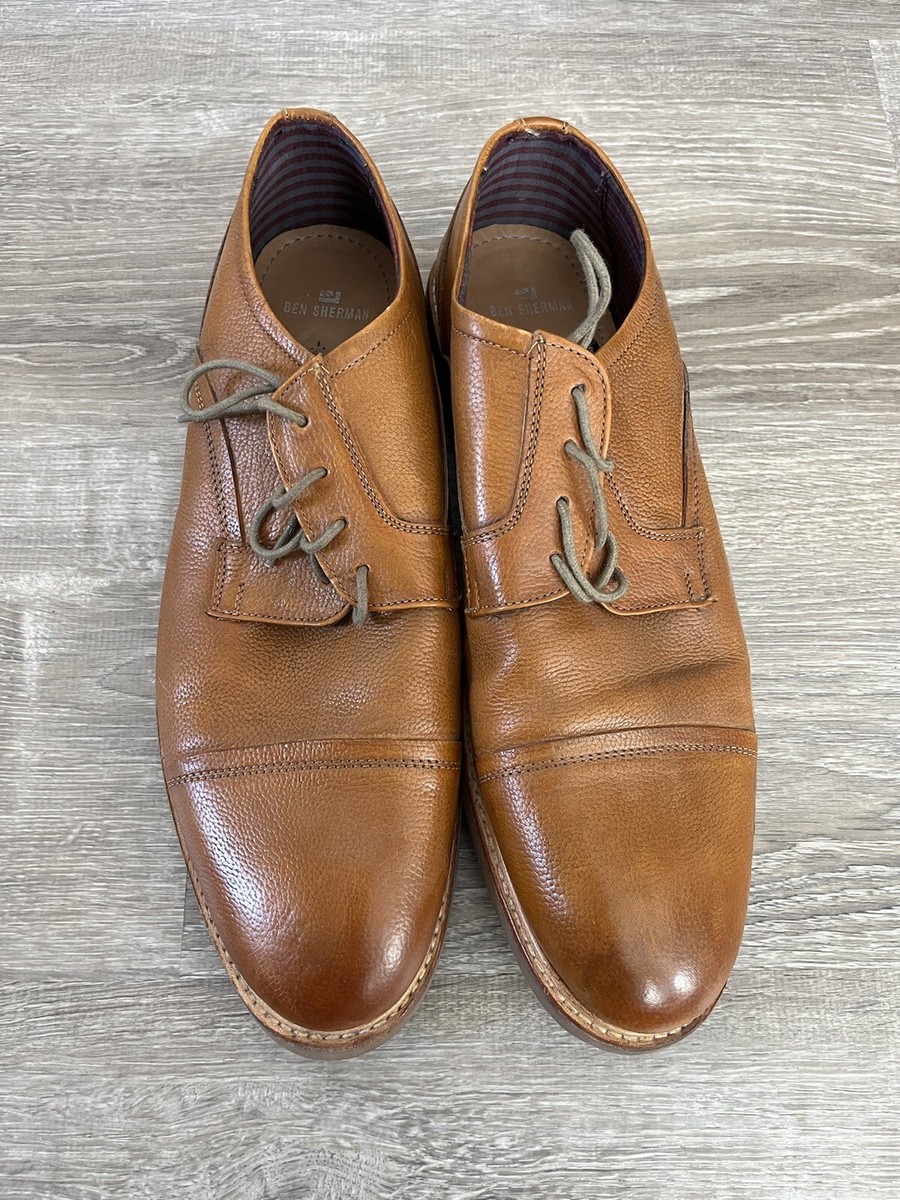 ben sherman dress shoes Ben Sherman Archie Brogue Leather Men's Burgundy Lace-Up Shoes UK 10 / EU 44 / US 11