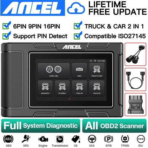 Heavy Duty Diesel Truck Full System OBD2 Scanner Diagnostic Tool Fit For Ford - Bild 1 von 9