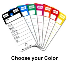 Plastic Key Tags Genuine Versa-Tag TOP STRIPE Key Tag w/ Markers Included