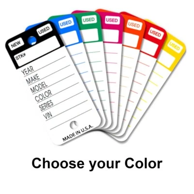 VERSA-TAGS Plastic Key Tags Genuine Versa-Tag TOP STRIPE Key Tag w/ Markers Included