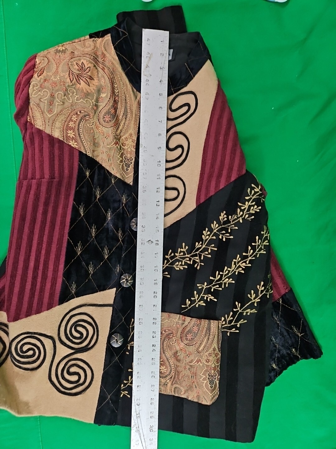 Indigo Moon Sz Large Patchwork Button Up Jacket B… - image 20