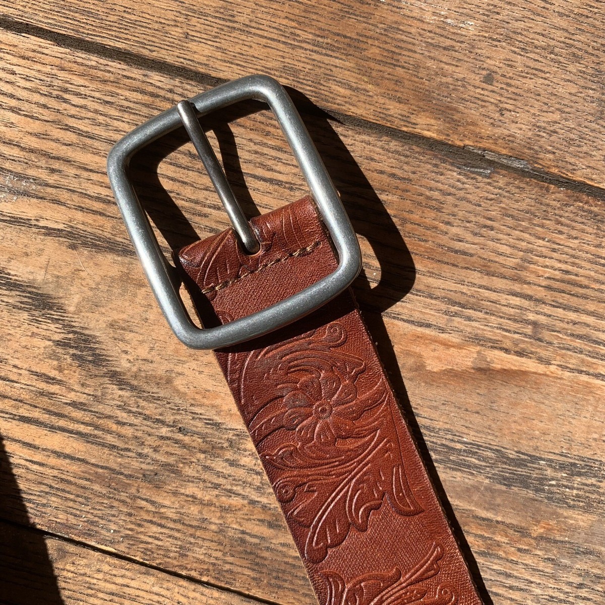 gap floral tooled leather belt | eBay display picture 2