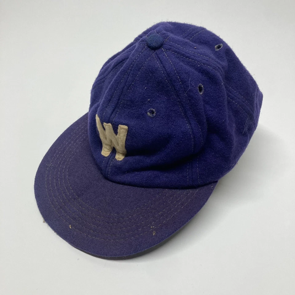 Gorra de béisbol vintage años 50 60 fieltro mezcla lana gorra con funkap talla 7-7-1/8 Foto 2 de 4