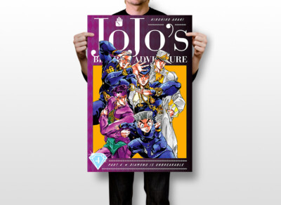 Jojo Bizarre Adventure Fight Japan Anime Wall Art Home Decor