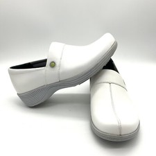 DANSKO Work Wonders White Leather Clogs Nurse Shoes Z546 Women's Sz 38/7.5-8 US