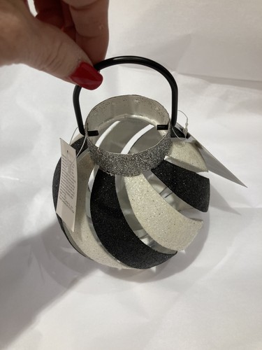 Yankee Candle 2016 Tea Light Holder Brand New With Tags Black White And Silver - Picture 6 of 12