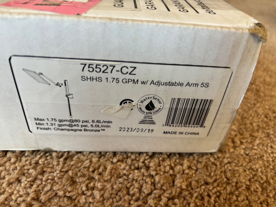 Delta 75527CZ Universal Showering Modern Rain Shower Head & Hand